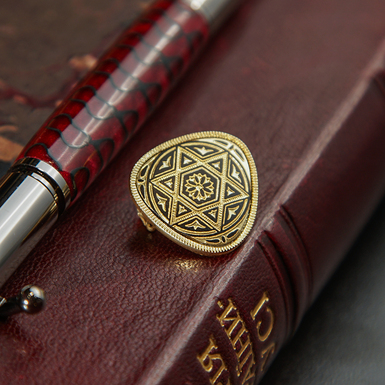 Gilded brooch photo
