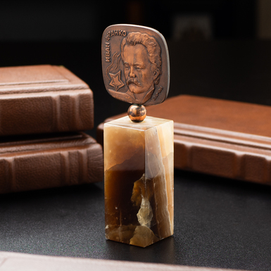 Bas-relief on calcite photo