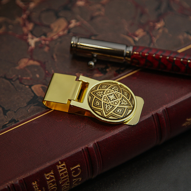 Зажим для денег из позолоты фото