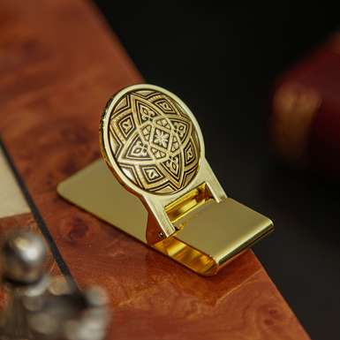 Зажим из дамасской стали фото