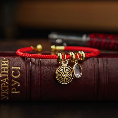 Браслет с красной веревкой фото