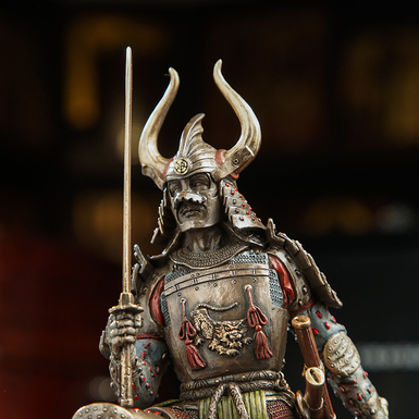 статуетка із бронзи самурая фото 1