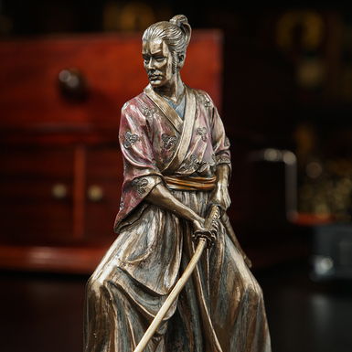 статуэтка из бронзы самурая фото 1