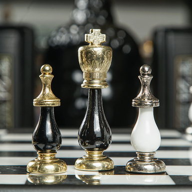 мармурові шахові фігури фото 1