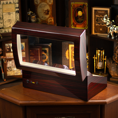 Watch winder box with LED lighting