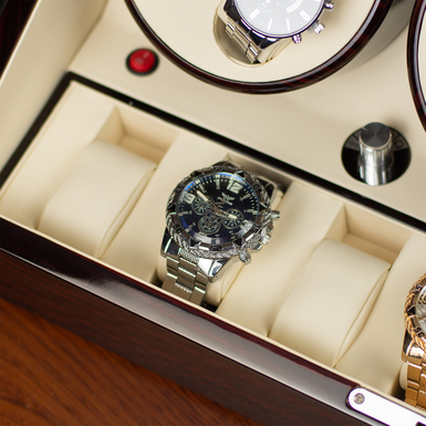 Exclusive watch winder box with wooden finish