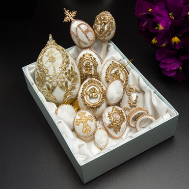 набір декоративні великодні яйця Happy Easter фото