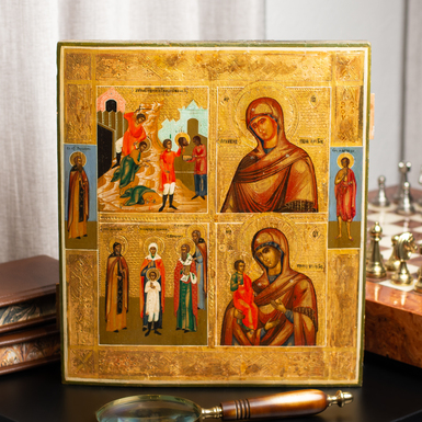 Buy a four-part antique icon