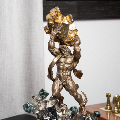 Скульптура с никелем и позолотой фото