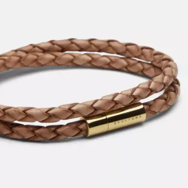 wow video Men's leather bracelet "Grany" by Skultuna