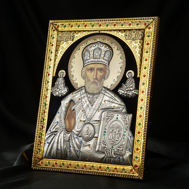 ікона з посрібленням фото