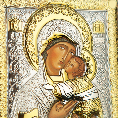 ікона з посрібленням фото