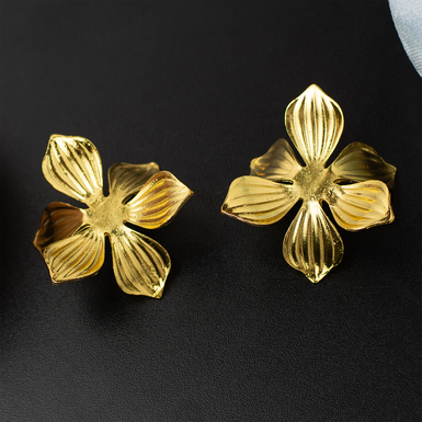 Подставки в виде золотых листков фото