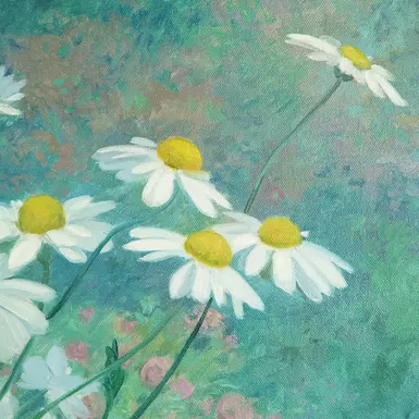 wow video Картина В. Міллер "Ромашки"