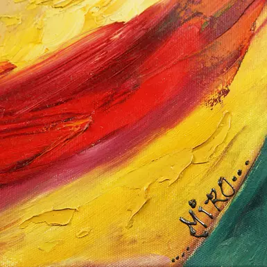 wow video Painting by I. Miro "Wine in a Glass"