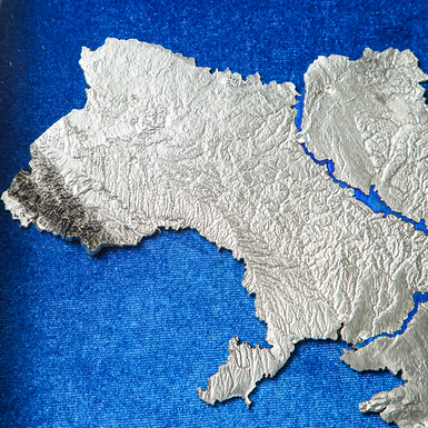 Карта Украины с позолотой фото 1