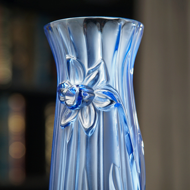 ваза із блакитного кришталю фото 1
