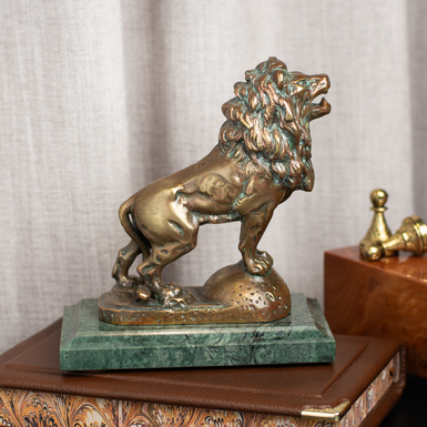 Бронзовая статуэтка ручной работы "Король Лев" фото