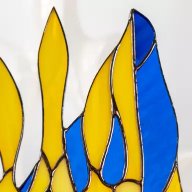wow видео Витраж на подставке "Герб" от GLASS ART