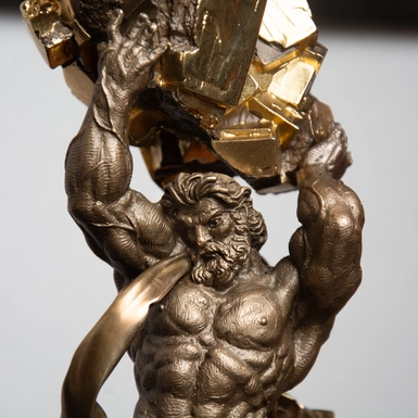 wow видео Премиальная бронзовая скульптура "Титан"