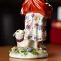 wow video Porcelain figurine of the late 19th century "Girl with a sheep"
