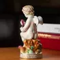 wow video Antique porcelain pre-war figurine "Angel with grapes"