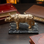 Rhinoceros from gold leaf photo