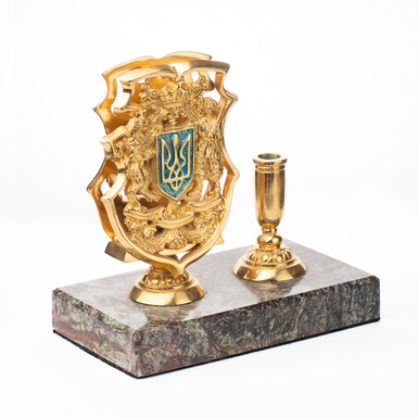 підставка для ручки та візитниця на мармуровій підставці фото 1