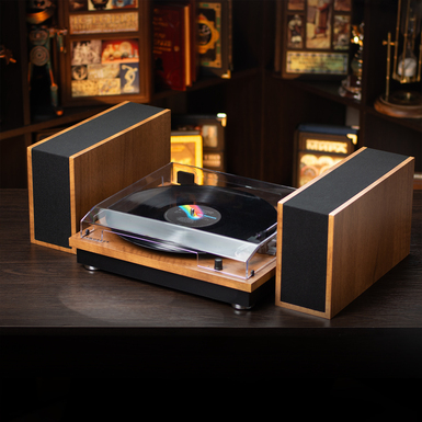 Виниловый проигрыватель с колонками фото 1