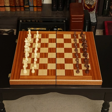 wow video Эксклюзивный игровой набор: шахматы и нарды от Manopoulos