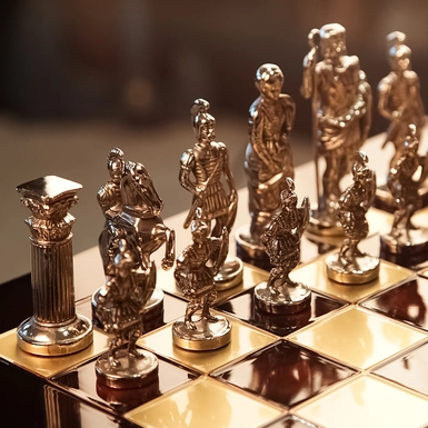 bf_wow video Шахи «Греко-римські RED» від Manopoulos (44x44 см)