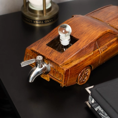 wow відео Декантер для віскі та вина "Mustang" у дерев'яному футлярі