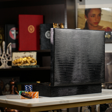 кожаный чемоданчик для покера фото 1