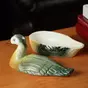 wow video Antique porcelain oiler "Duck", 19th century