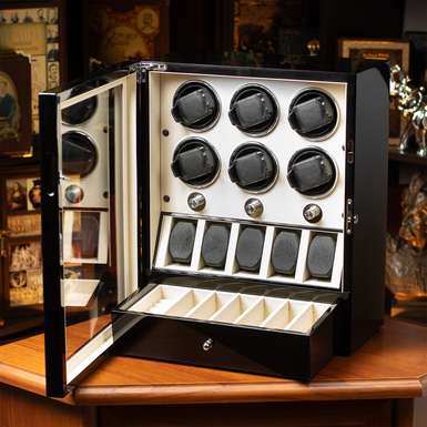 скринька для годинника з прозорою кришкою фото