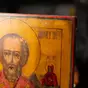 wow video Ancient icon of Nicholas the Wonderworker from the mid-19th century, Slobozhanshchyna