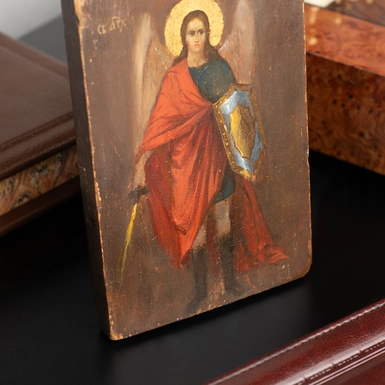 wow video Древняя икона Архангела Михаила середины 19 века, Киевская область