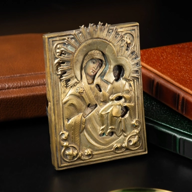 wow video Ancient icon of the Mother of God of Smolensk from the second half of the 19th century