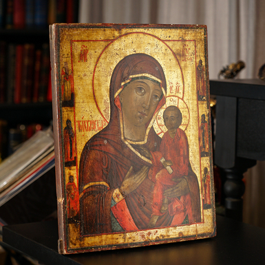 Купить старинную икону Божьей Матери