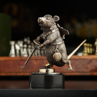 wow відео Бронзова статуетка ручної роботи "Пацюк-авіатор"