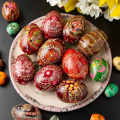 wow відео Керамічна тарілка ручної роботи до Великодня "The Joy of the Resurrection"