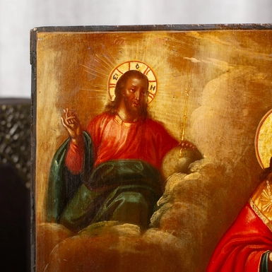 wow video Ancient icon of Cosmas of Maiumsky, mid-19th century, central regions of Orthodoxy