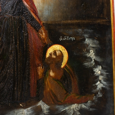 wow video Rare icon "The Lord Saves Peter from Drowning" from the mid-19th century