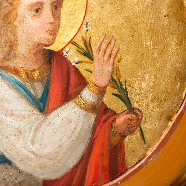 wow video Церковная (из алтарного ряда) икона Святого Архангела Гавриила