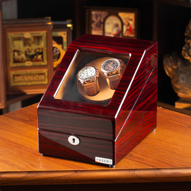 Wooden watch winder case photo