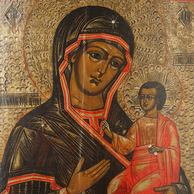 ексклюзивна ікона Богородиця фото