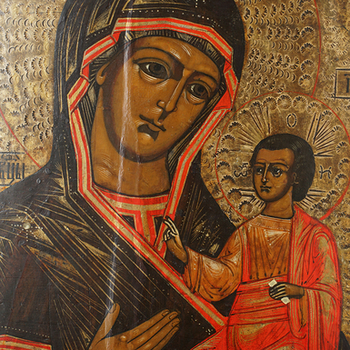 ікона з сусальним золотом фото