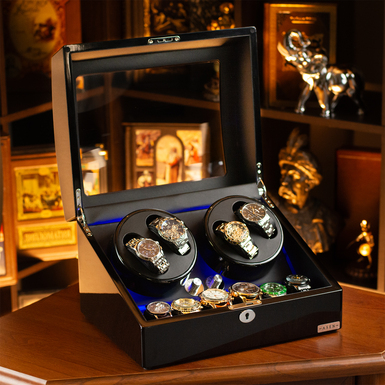 Роскошная шкатулка с комбинацией дерева и кожи фото