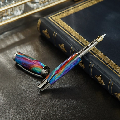 wow video Ручка-перо "Galaxy" ручної роботи з ювелірної смоли від Kaminskiy Studio 