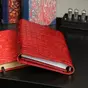 wow video Leather notebook "Scarlet"